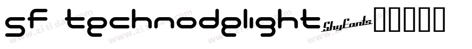 SF Technodelight字体转换